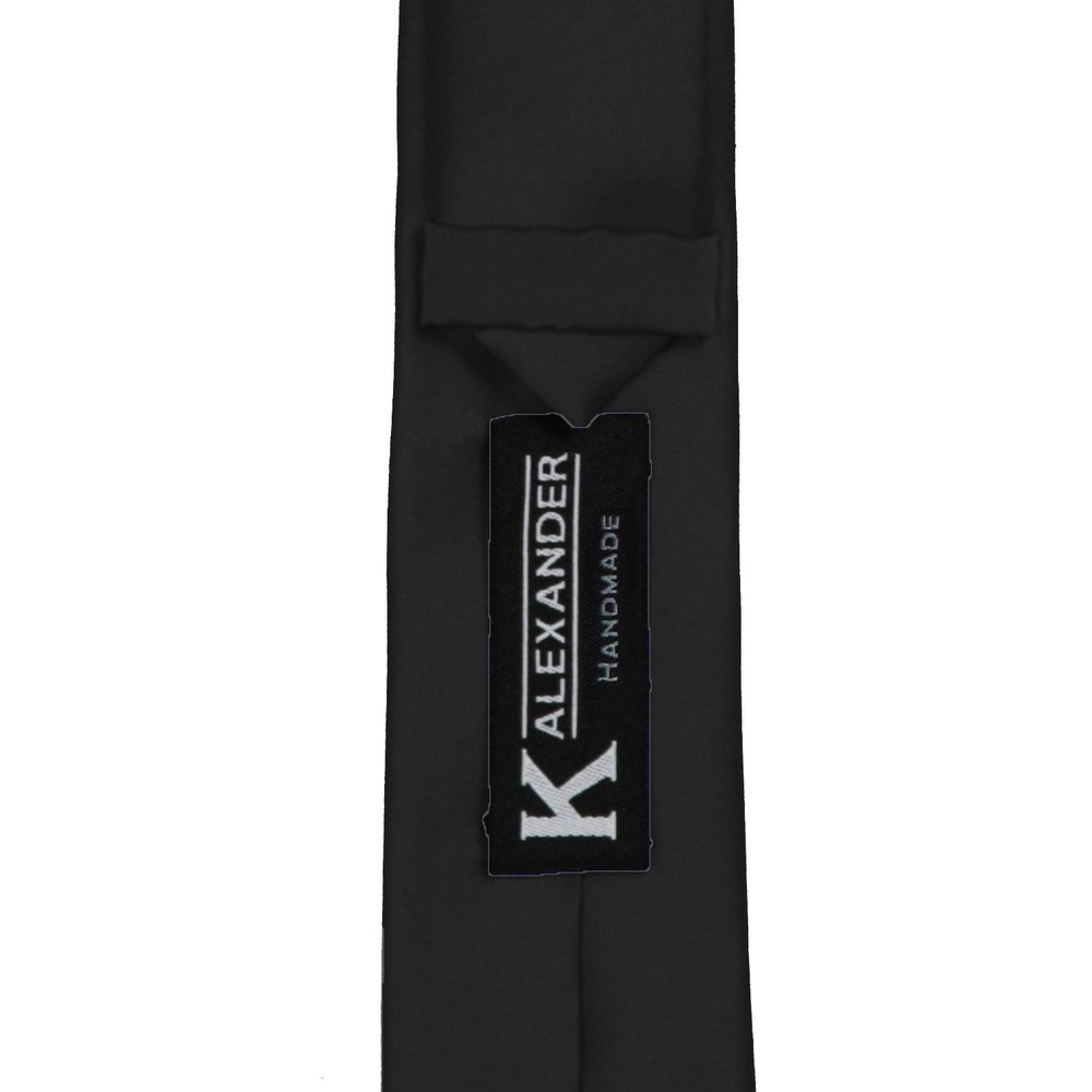 K. Alexander Skinny Ties - Multiple Solid Colors - Classic 2" width Black