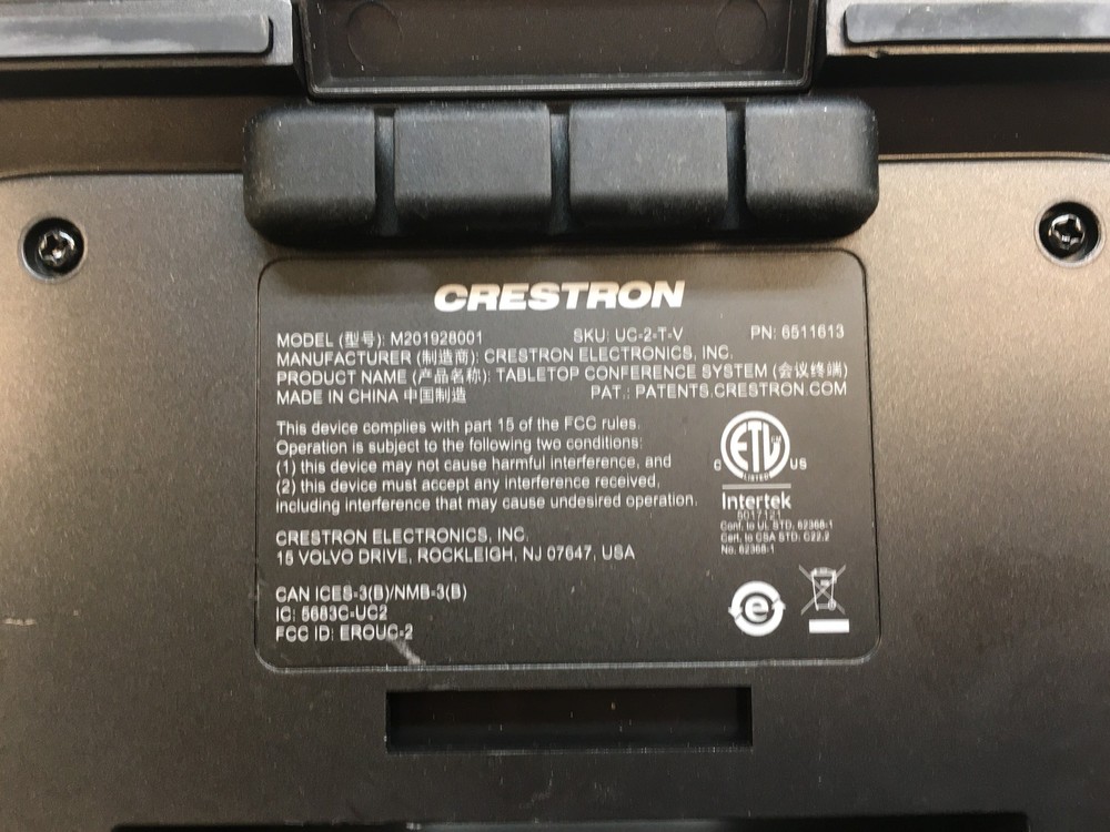 Crestron UC2 M201928001 Touch Panel Tabletop Conference System