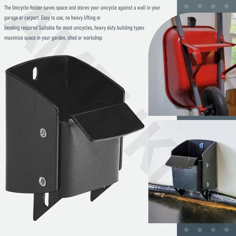 Wheelbarrow Storage Bracket - 90 Lbs Capacity, Use for Most Wheelbarrows, Effect