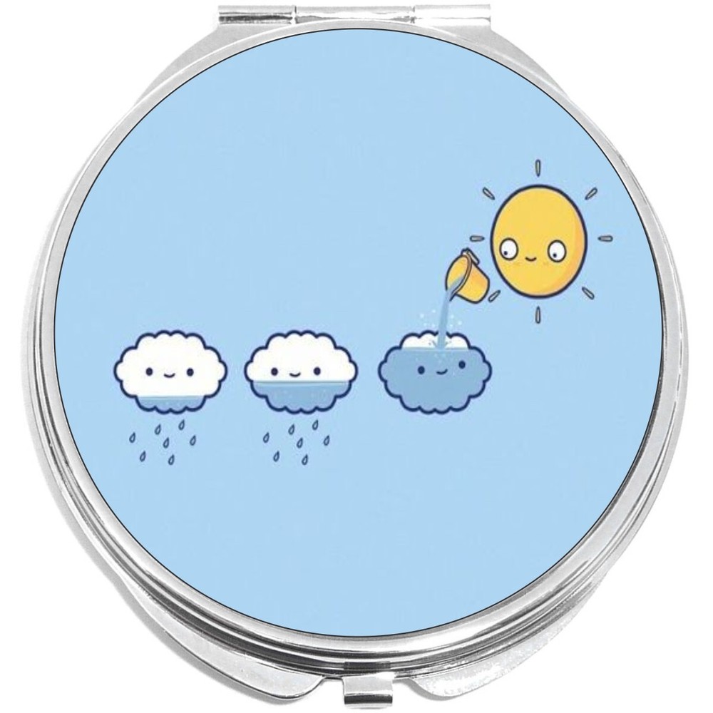 Sun and Clouds Compact with Mirrors - Perfect for your Pocket or Purse