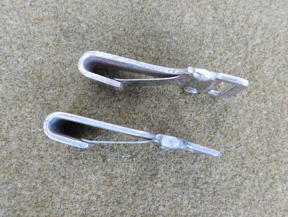 ORIGINAL WWII GERMAN SNAP HOOKS FOR LEATHER CROSS STRAP