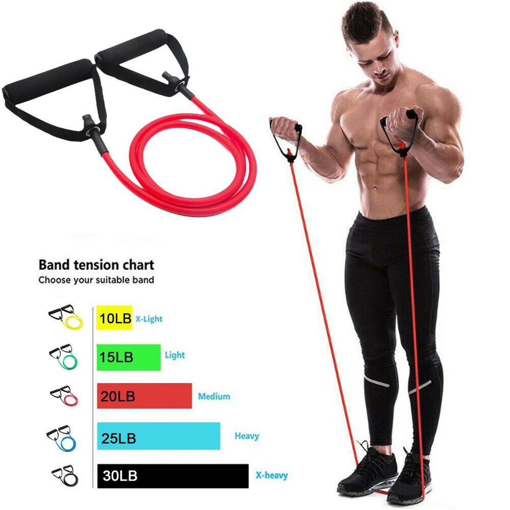 Fitness Exercise Cords Pull Rope Stretch Resistance Training Elastic Prof T W5E1