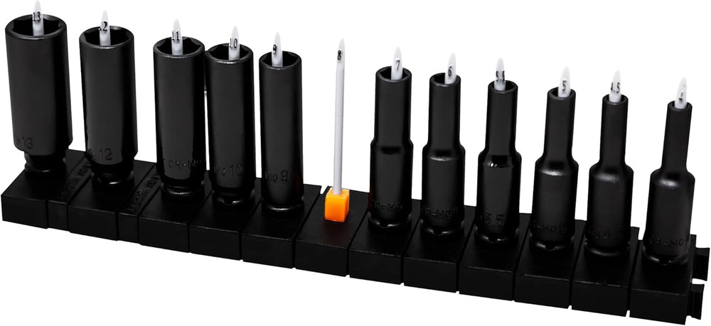 - Socket Organizers 1/4" | Includes 12 Modular Socket Organizers and 6 Spacers |