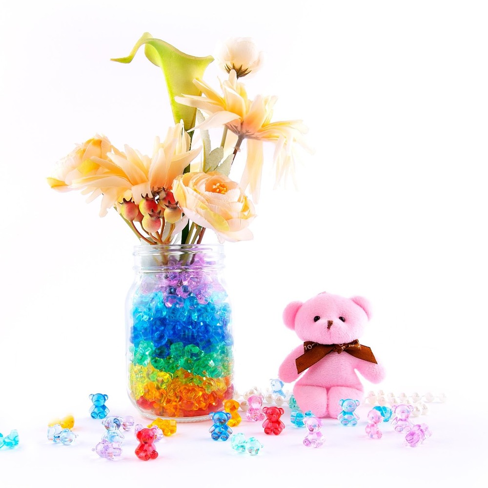 Niceup 360pcs Bear Mini Figurines to Hide, 0.6in Plastic Counting Sorting...