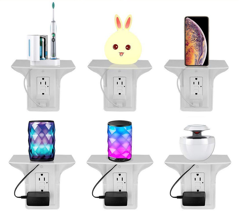 Wall Outlet Shelf Socket Plug Shelf Stand Holder - Organizer Space Saving