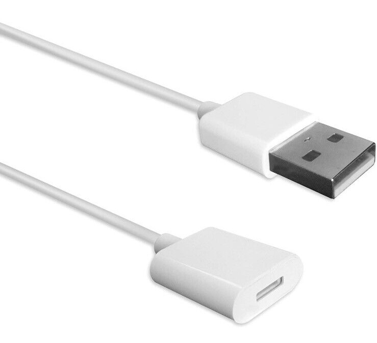 TechMatte Flexible Charging Adapter Cable for Apple (3 Feet, White)