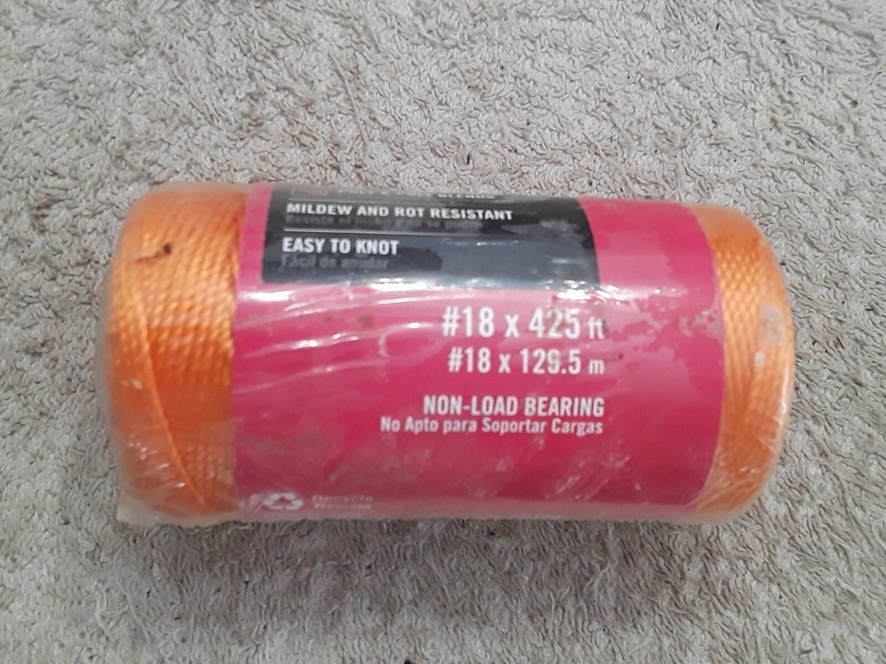 Twisted Mason Line Orange #18 x 425 ft.