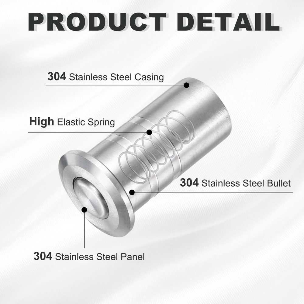 2PCS 0.39" Door Latch Dust Protector, Dust-Proof Sliding Lock Insert, Silver