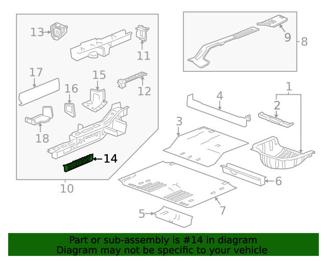 Genuine GM Inner Bracket 84123009