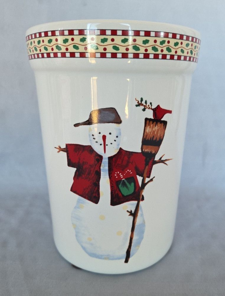 Snowman Utensil Holder by Sakura