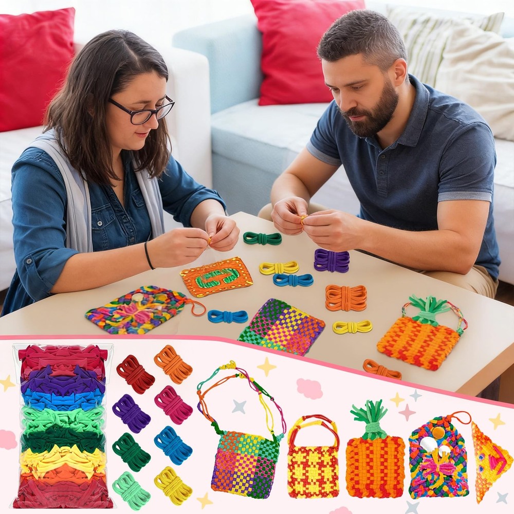 ZOIIWA Loom Loops Potholder Muti-Colored Weaving Loom Loop Potholder Loop Rai...
