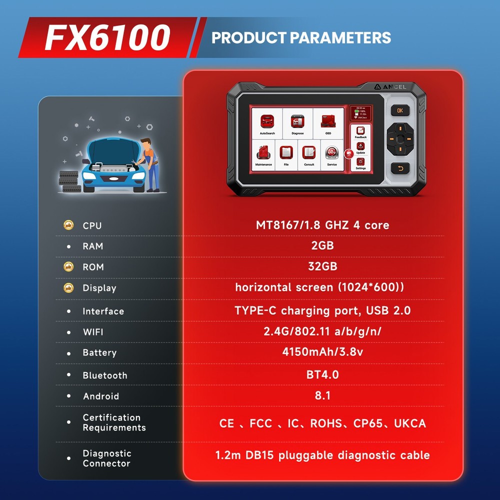 All System Car Diagnostic Bi-directional CAN FD OBD2 Auto Scanner Code Reader