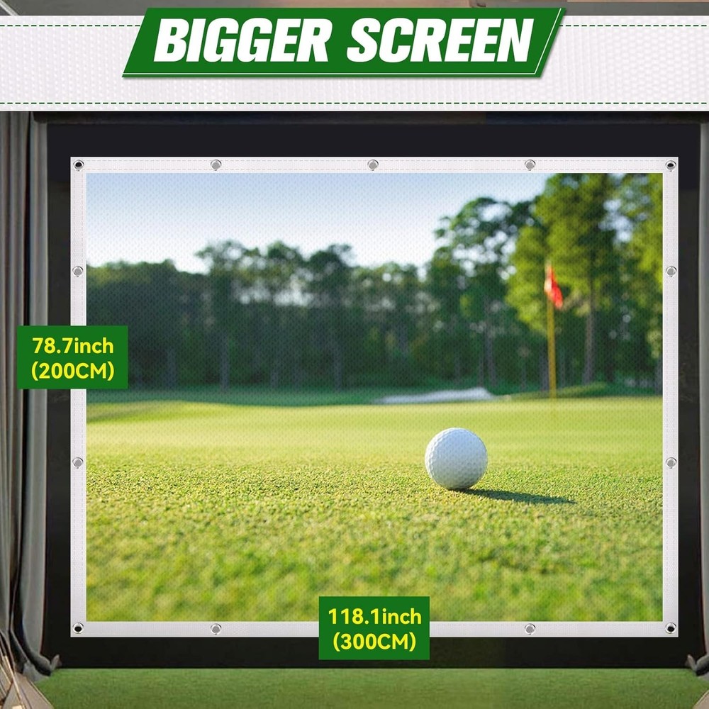 Golf Simulator Impact Screen: 7mm Thickened for Indoor/Home/Garage Training -...