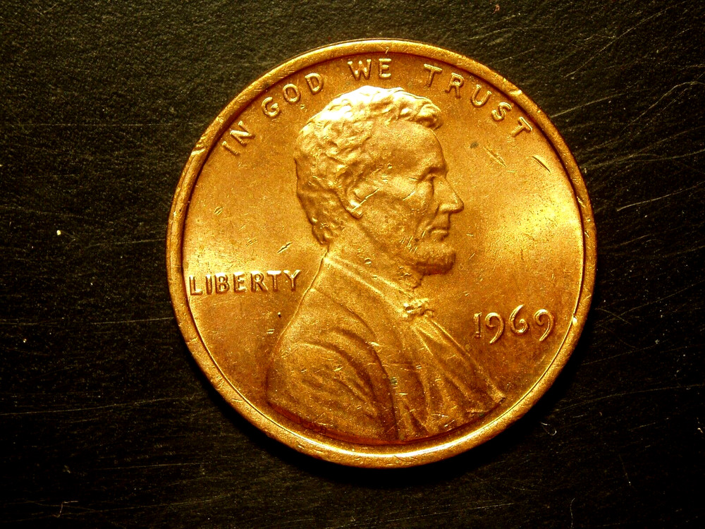 1969  UNC LINCOLN MEMORIAL CENT #1