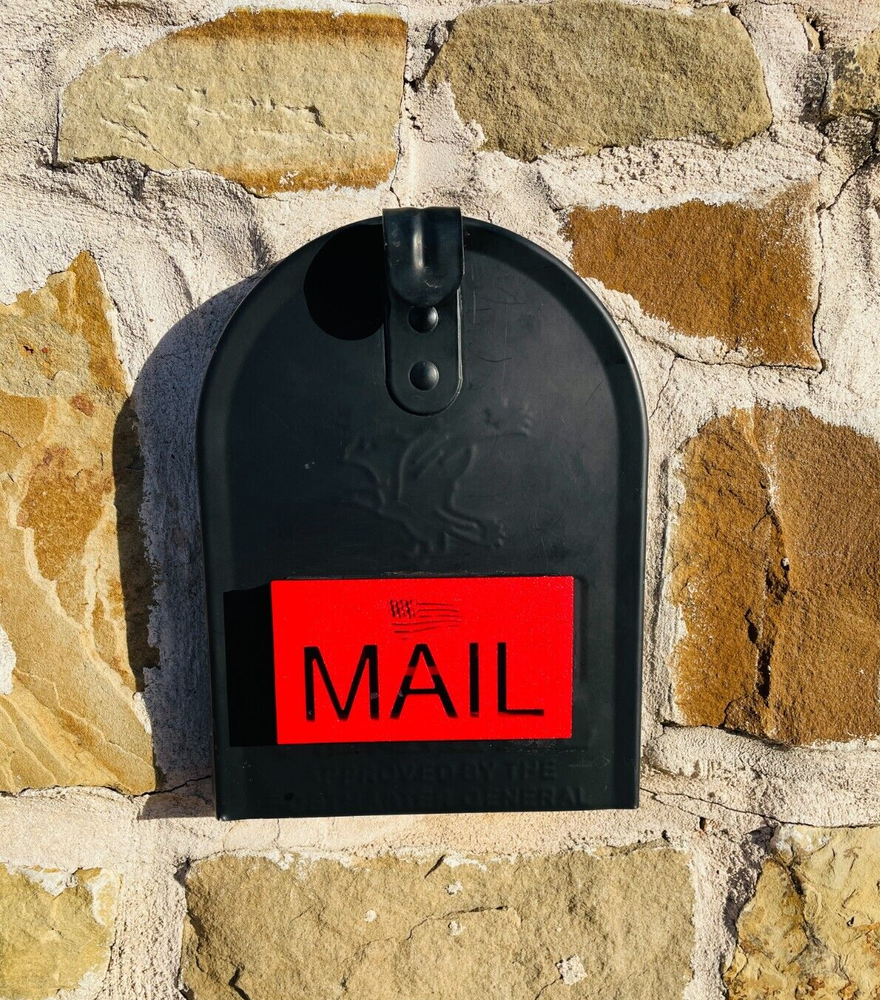 Flag + Mail Mailbox Red Flag Solution Universal Front Mount Mail Replacement Out