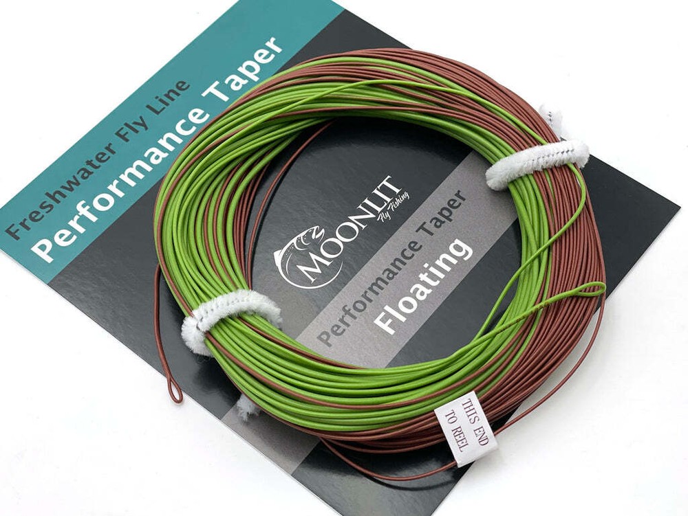Moonlit Performance Taper Fly Line (load &shoot line quickly & ease) Olive/Brown