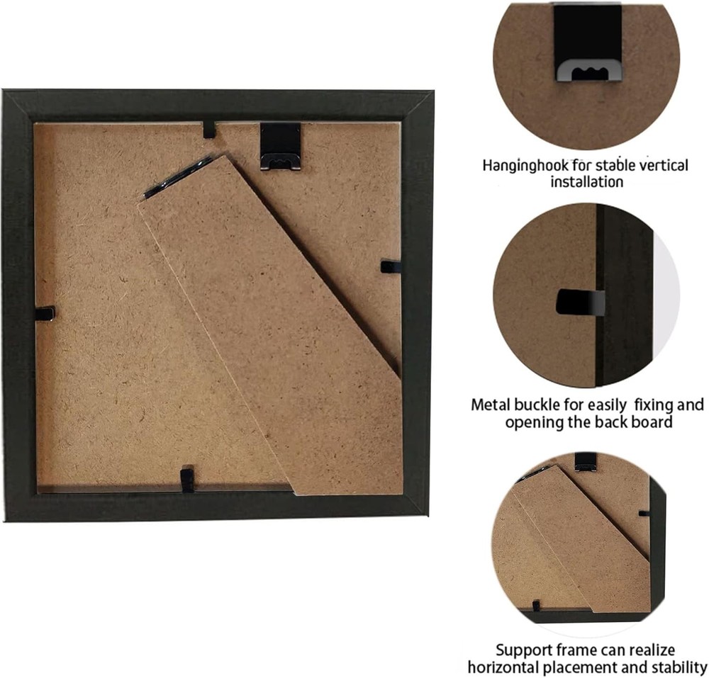 5X5 Small Shadow Box Frame Display Case , Display Case Box for Memorabilia, Meda