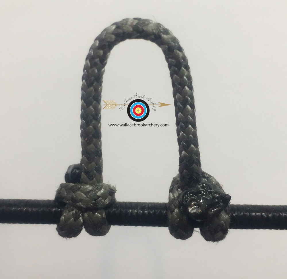 1 Pack- Speckled  Silver/Black  Archery Release Bow String D Loop, BCY #24