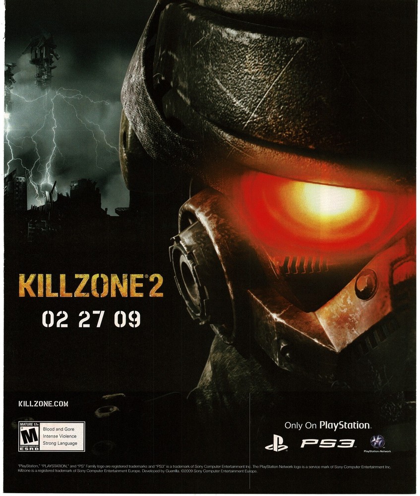 2009 Killzone 2 Video Game Vintage Print Ad