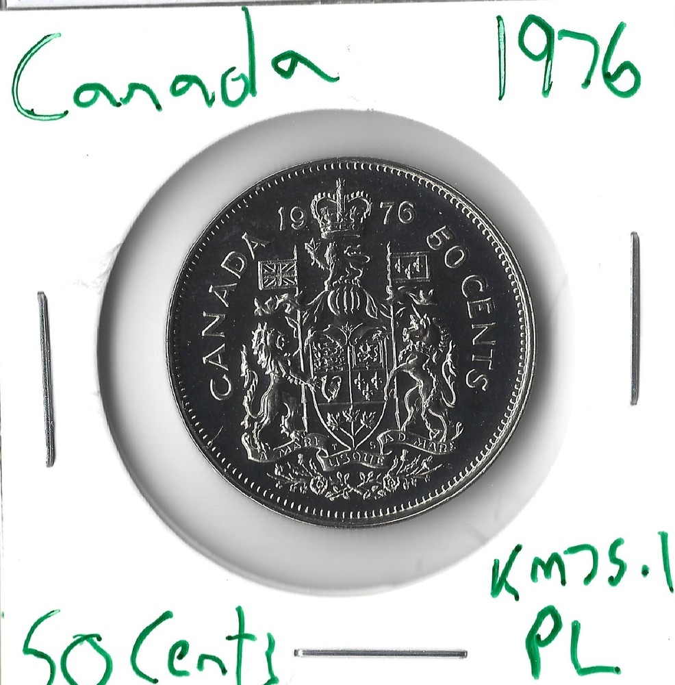 Coin Canada 50 Cents 1976 KM75.1, PL