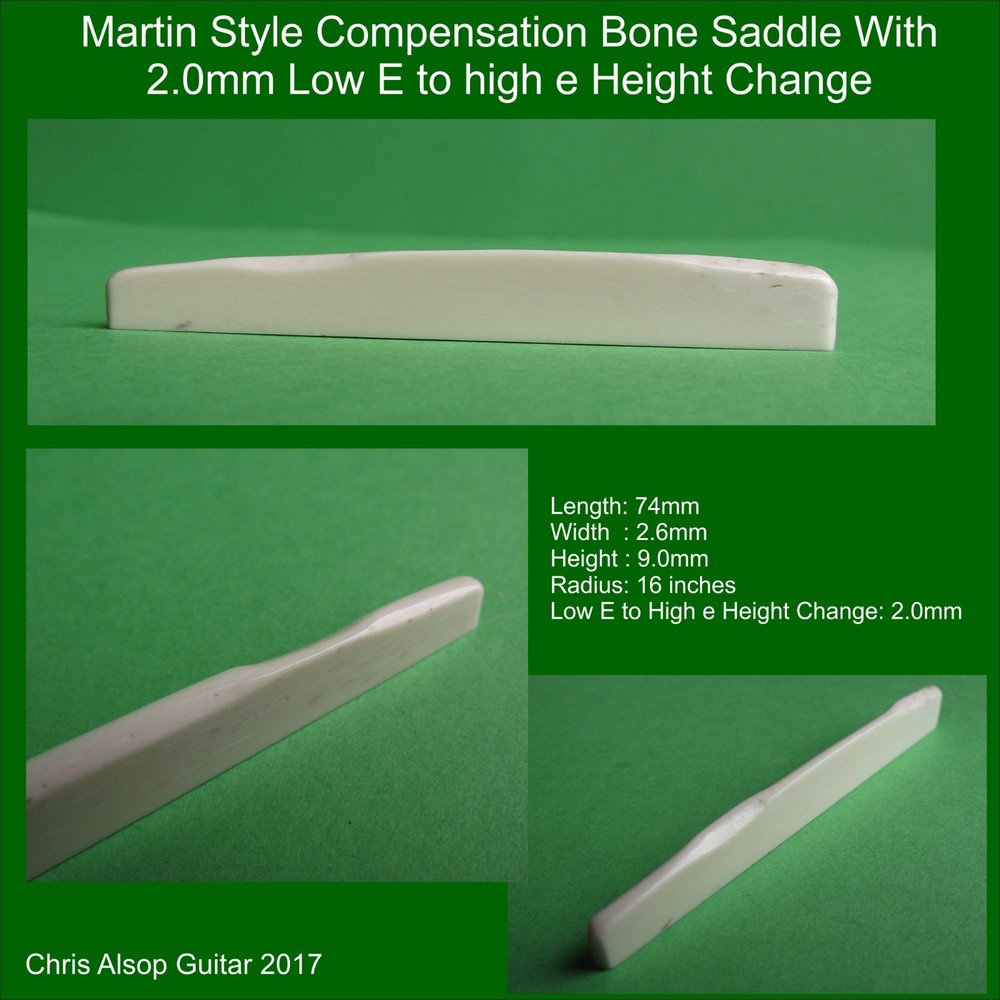 Martin Style Bone Guitar Saddle, You give specification. PS015