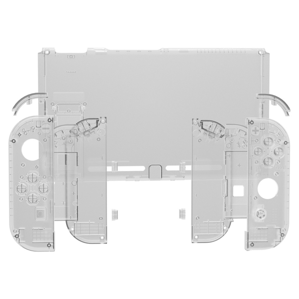 Clear Black Console Back Plate Controller Housing Shell Set for Nintendo Switch