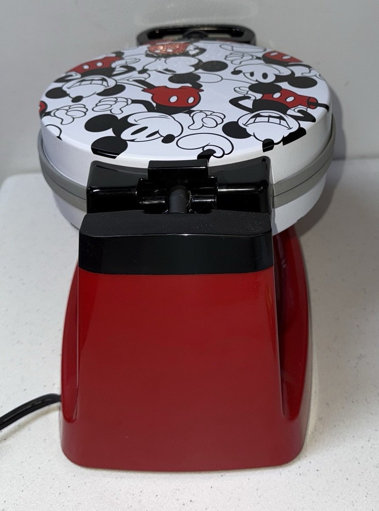 Mickey Mouse Rotating Bubble Waffle Maker, Single Flip Waffle Iron