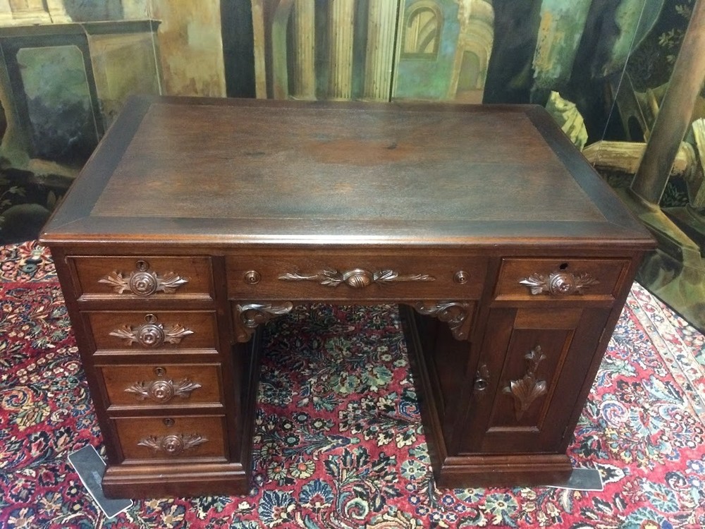Antique Victorian Partner's Desk