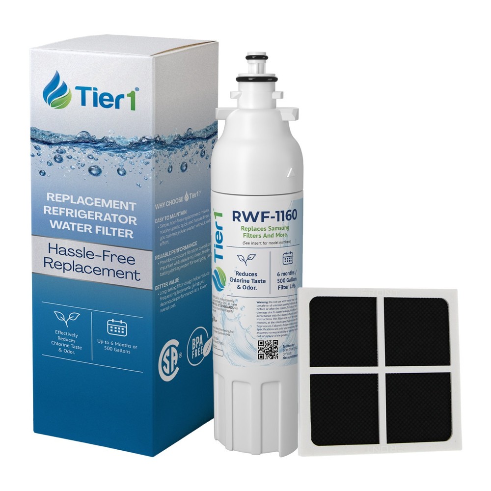 Fits LT800P LT120F Comparable Tier1 Fridge Water & Air Filter Combo
