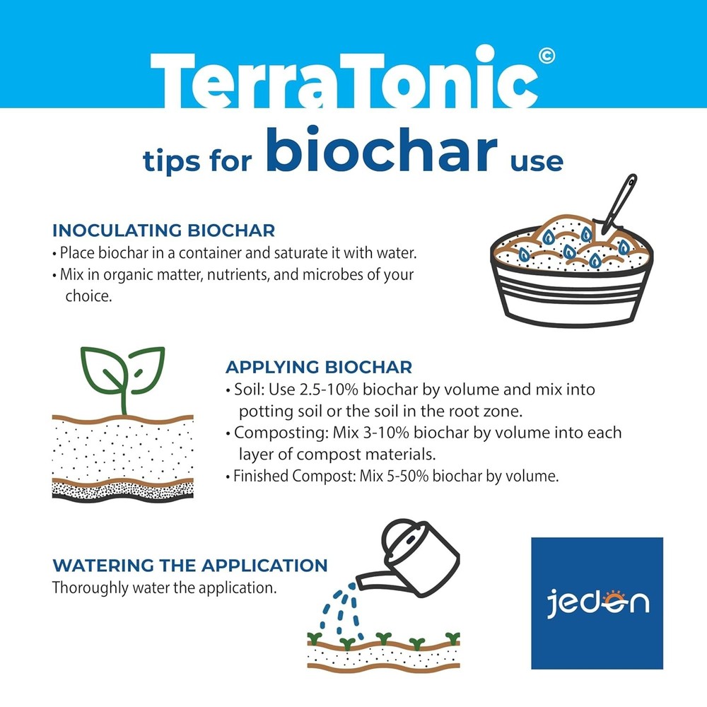 TerraTonic 30-QT Organic Biochar Compost Accelerator for Quick Decomposition