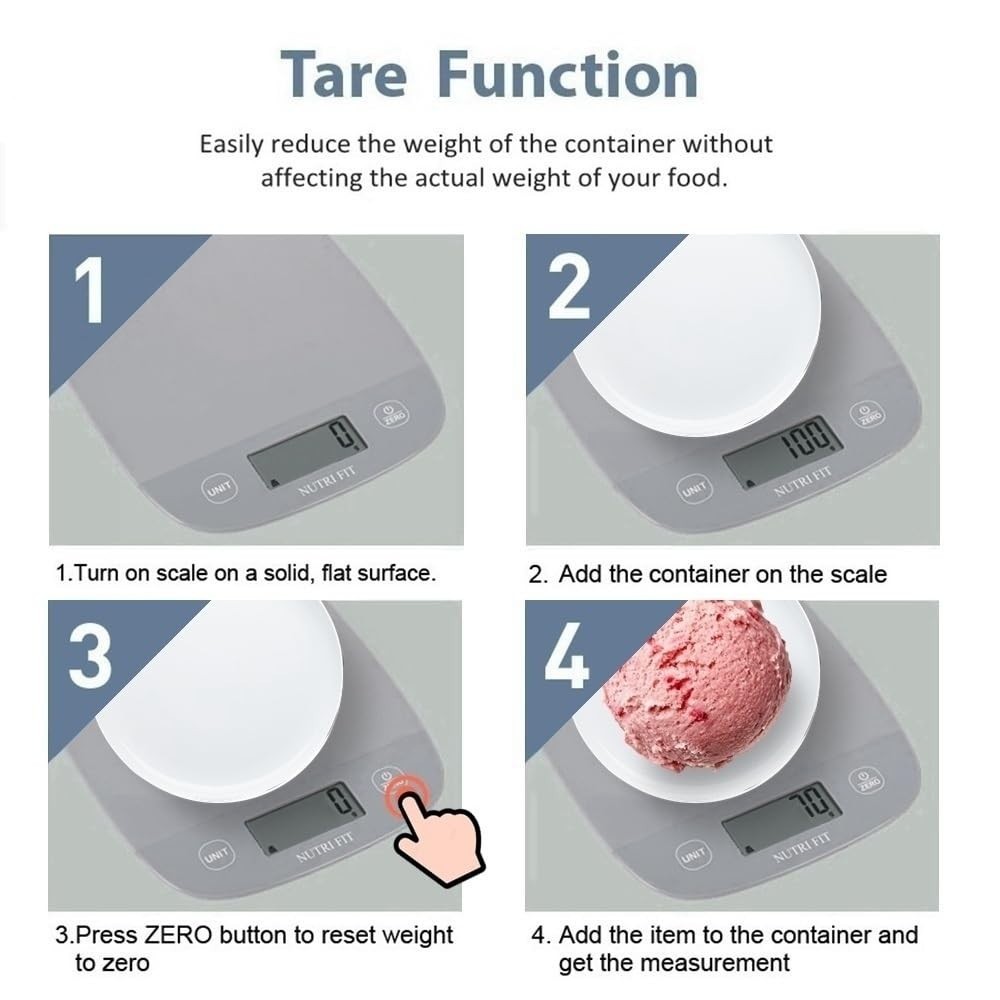 Precision Cooking Scale - 11lb Capacity with Large LCD Display and Tare Function