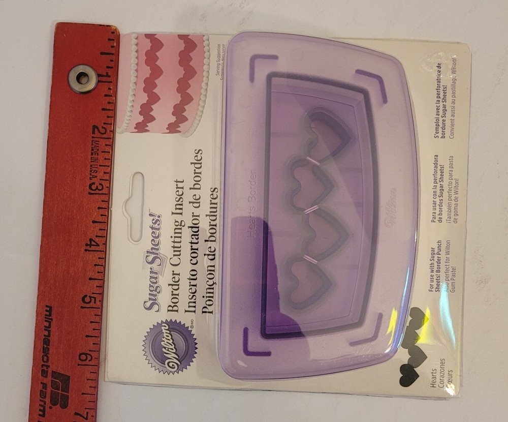 WILTON SUGAR SHEETS! Punch - Cutting Inserts & Border Cutting Inserts HEART NEW