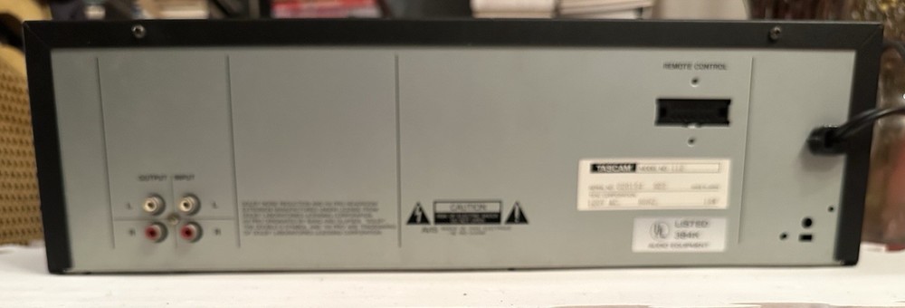 Tascam 112 2 Head Professional Cassette Deck - Powers On - USED