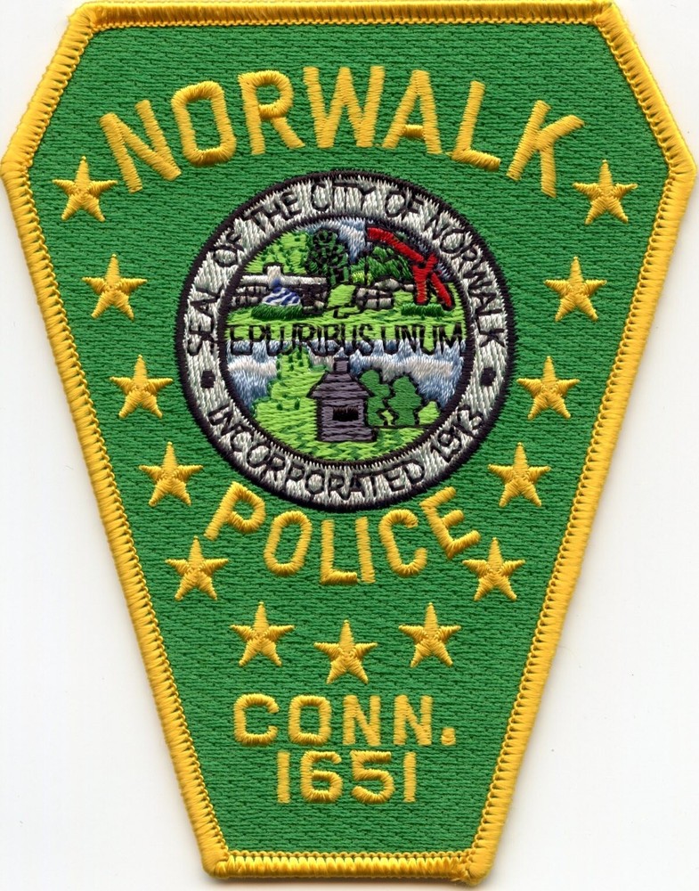 NORWALK CONNECTICUT green background POLICE PATCH