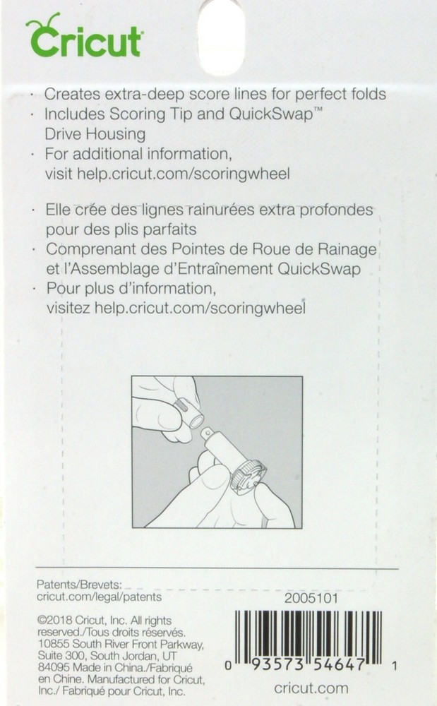 Cricut Scoring Wheel Tip + Drive Housing for Cricut Maker