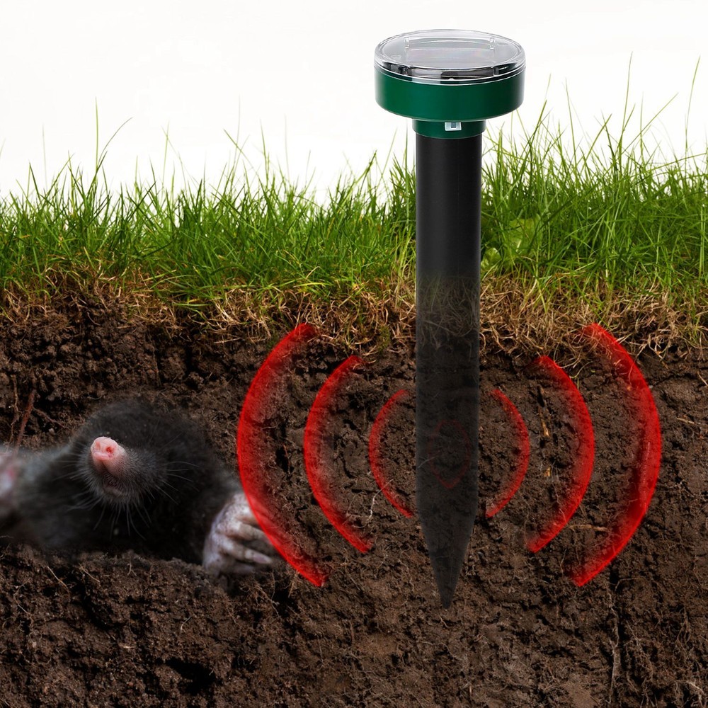 1-8 Packs Solar Power Ultrasonic Sonic Mouse Gopher Mole Pest Rodent Repeller