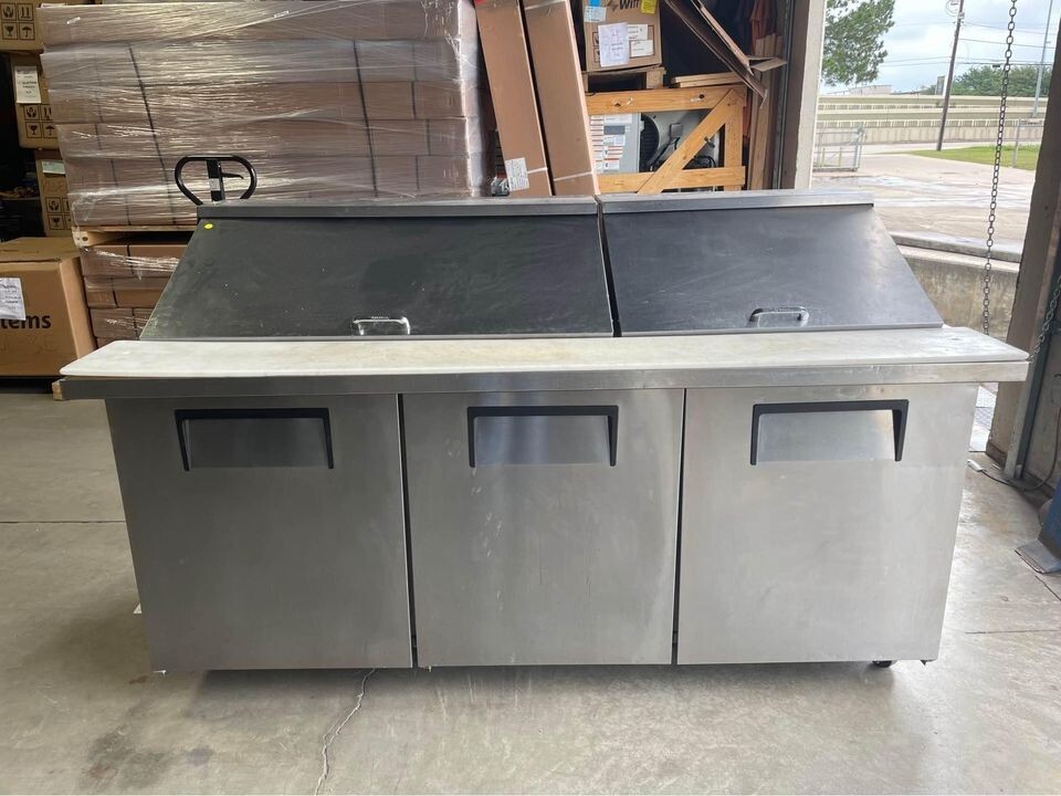 True 72" Sandwich/Salad Prep Table w/ Refrigerated Base