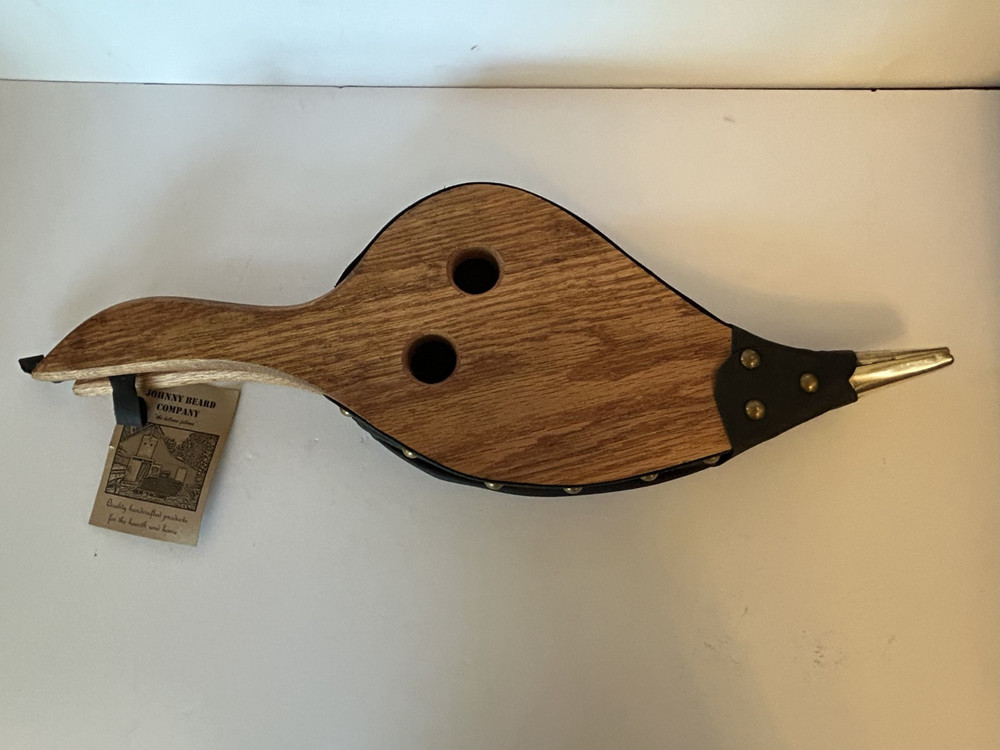 NEW - Johnny Beard Bellow - Solid Wood with Leather - Made in Oklahoma