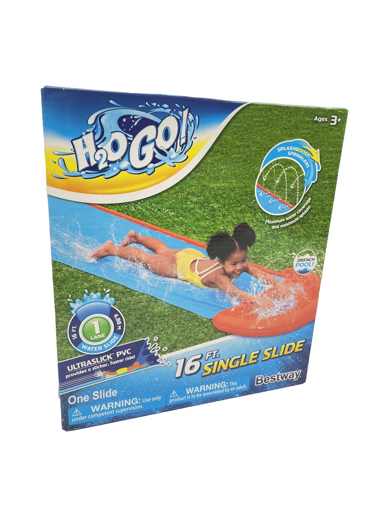 H20 GO! 16 Ft Single Water Slide Age 3+