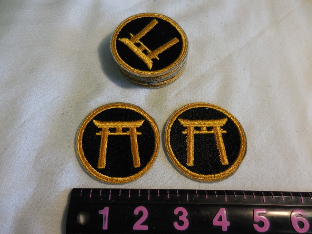 BUYING TWO  ONLY BLACK AND GOLD CLOTH PATCH