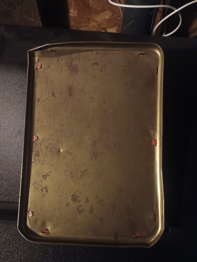 Old 1940s Vintage Wolverine Adding Machine Hand Pull Dial Calculator Metal Tin