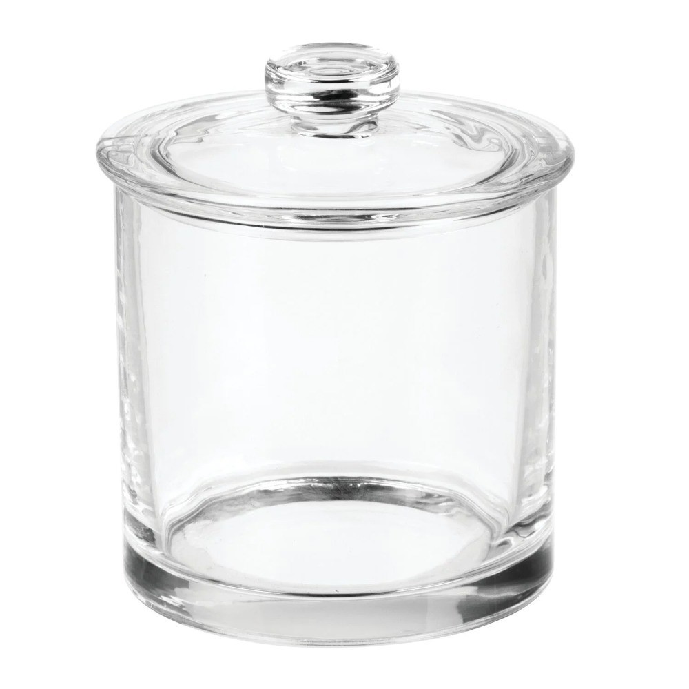 Small Glass Apothecary Vanity Jar, Clear