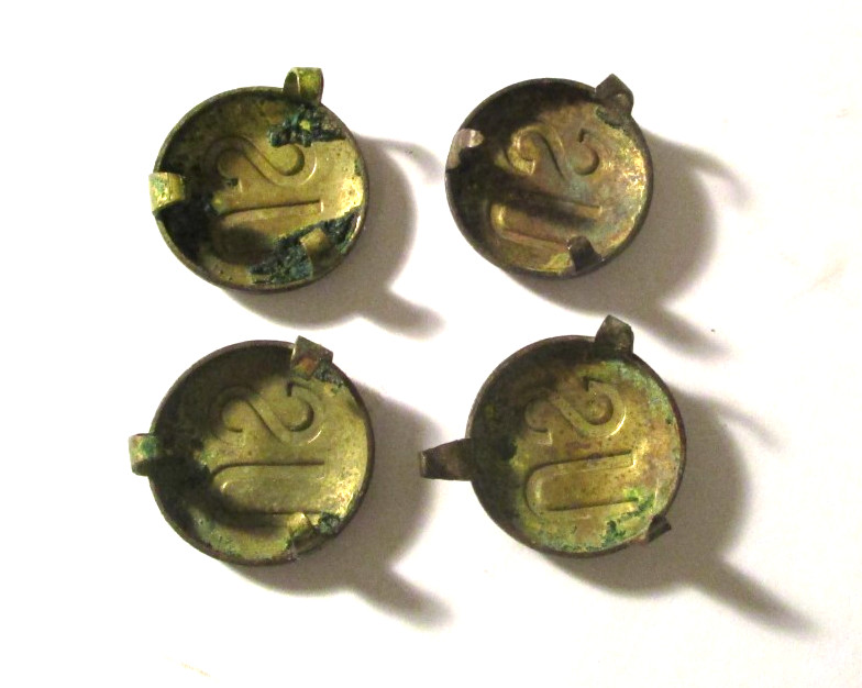 4 Original WW1 Cavalry U.S. Bridle Rosettes