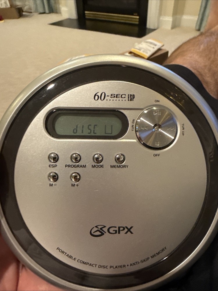 GPX CDP4504DT-N Compact Disc Player Portable CD Player 60 Second ESP TestedWorks