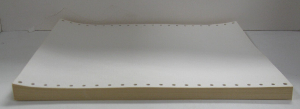 Vintage Continuous Tractor Feed Dot Matrix Printer Paper 9.5" x 11" 100 sheets