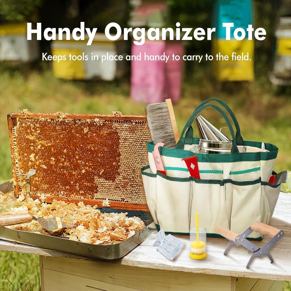 14 Pcs Beekeeping Tools Starter Kit, Bee Keeping Supplies-All Bee Hive Tools ...
