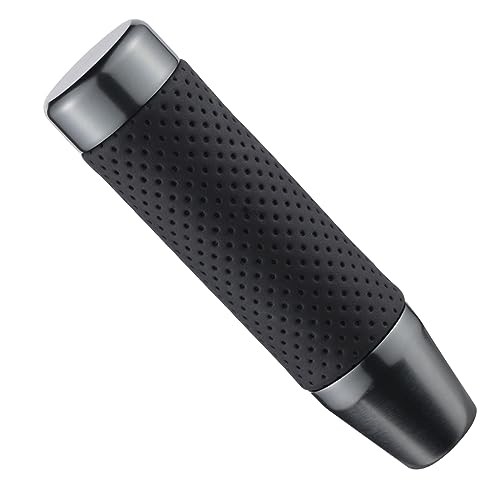 Weighted Shift Knob Short Stick Gear Shifter Adapter Leather Shift Grey-3