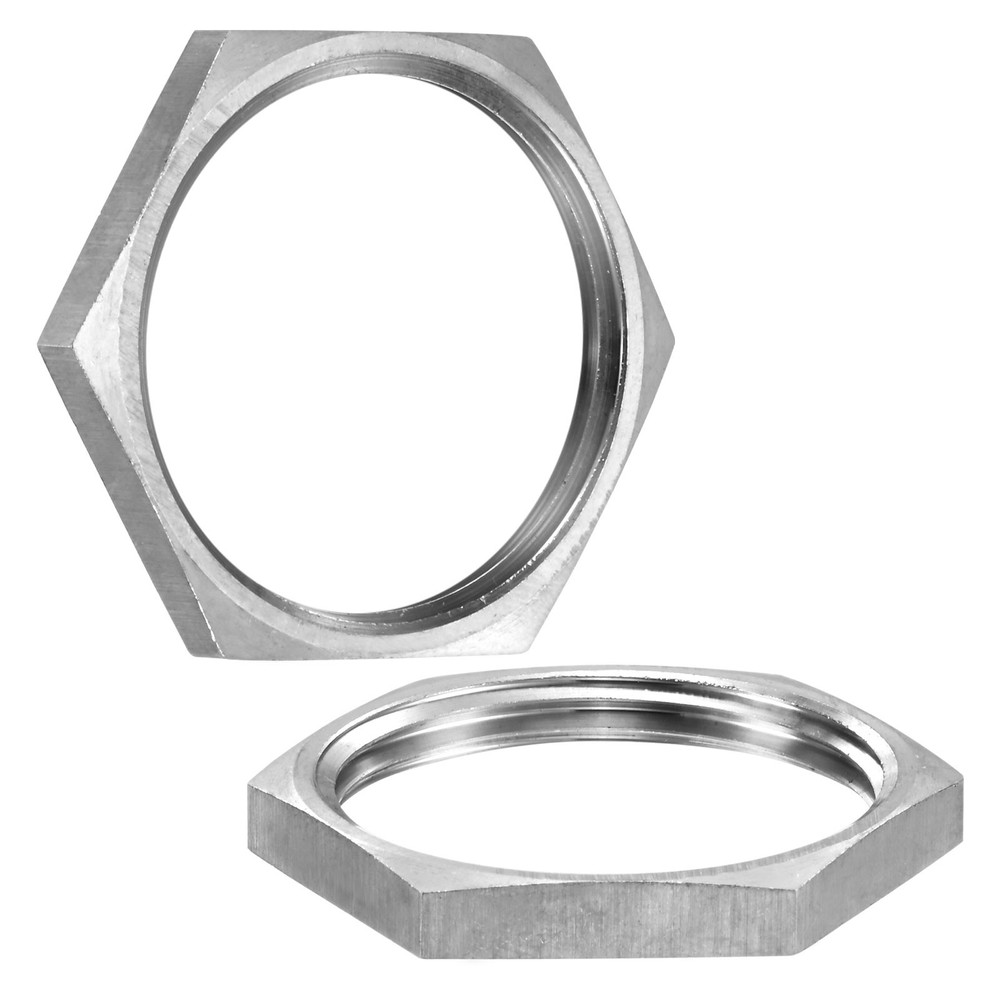 2-Pack Cast Pipe Fitting Hex Locknut, NPT1 1/4 Female Thread Hex Locking Nut
