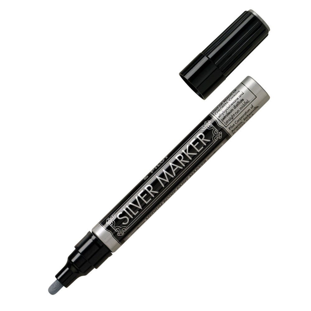 Pilot Silver Metallic Paint Marker 41800, 2.0mm Medium Point