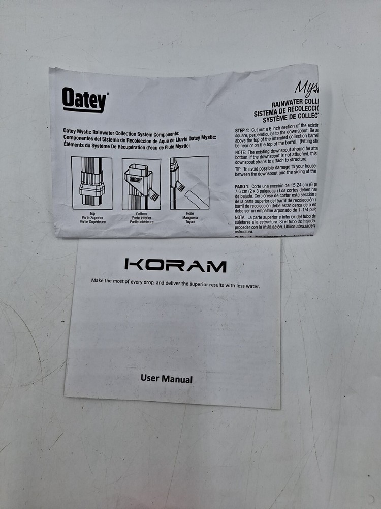 White Rain Water Collection System Plastic Gutter Drain Downspout Diverter Hose